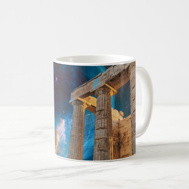 Mug Acropole du Parthénon La Grèce rencontre l'espace (Devant droit)