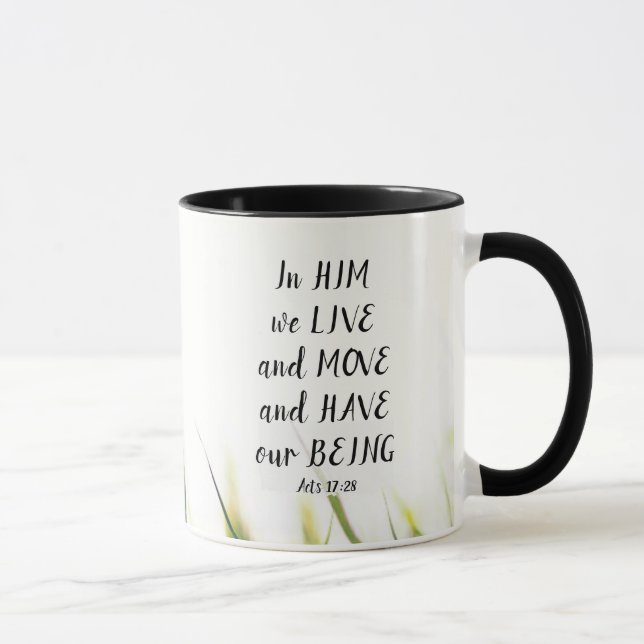 Mug Actes 17:28 En Lui nous vivons et nous bougeons la (Droite)
