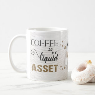 Mug Actif liquide de café comptable