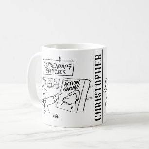 Mug Action Gnome dans le Garden Center. Gardener