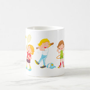 Mug Activité d'enfants jouant au sport