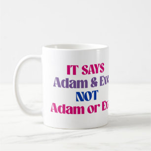 Mug Adam et Eve pas Adam ou Eve