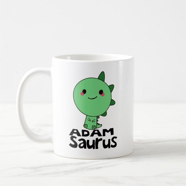 Mug Adamsauraus, nom Adam, amant de dino, dinosaure (Gauche)