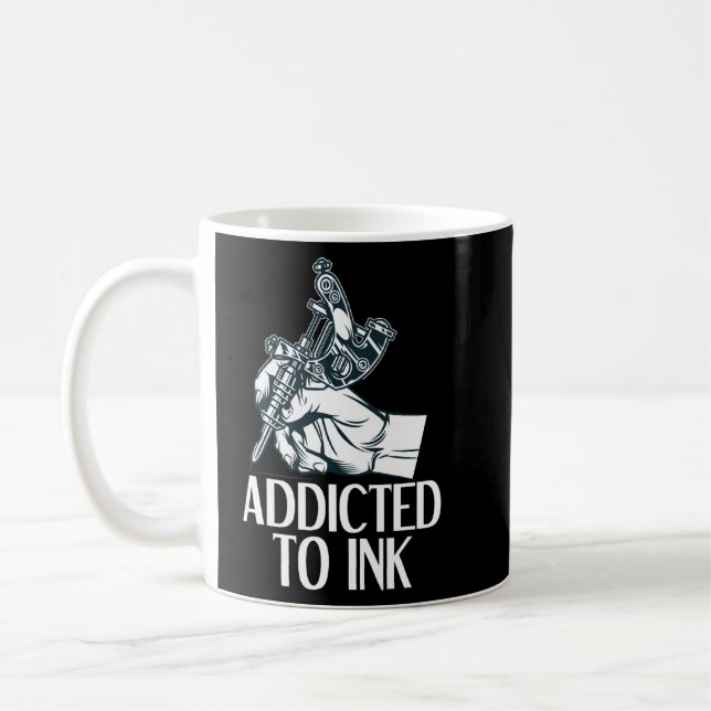 Mug Addicité À L'Encre Tatouage Artiste De Tatouage (Gauche)