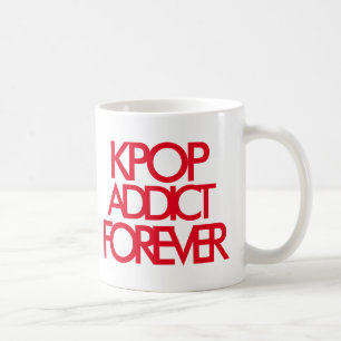 Mug Addict Kpop Forever   Music Fan Cadeau rouge