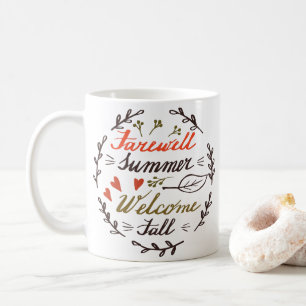 Mug adieu été bienvenue automne fête de grâces