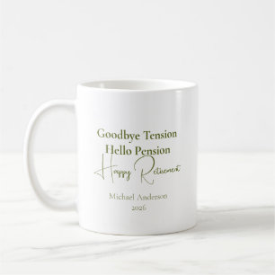 Mug Adieu Tension Bonjour Pension Cadeau de Retraite