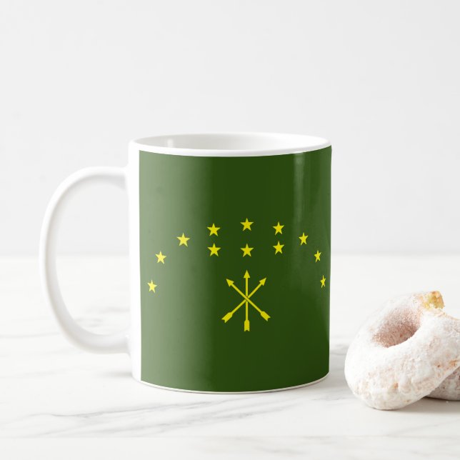 Mug Adiga Drapeau Design Grand Adiga Cadeau Parfait Ad (Avec donut)