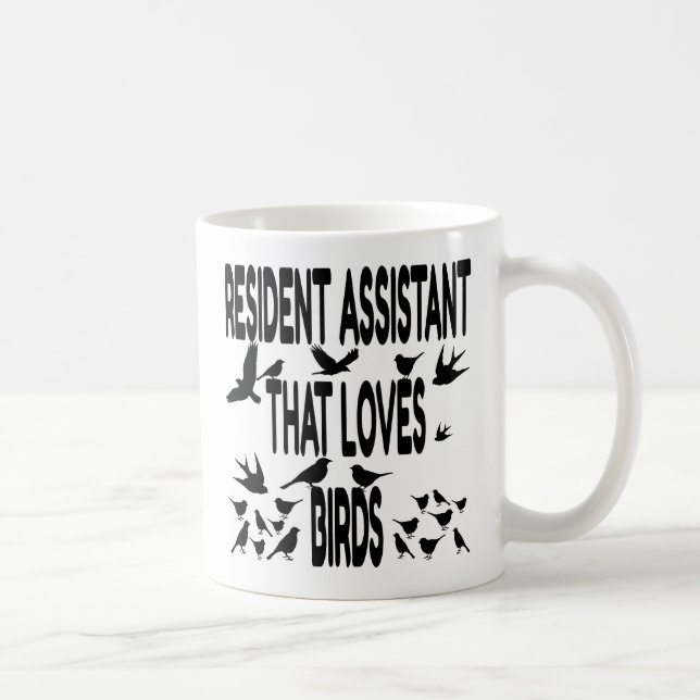 Mug Adjoint résident aime les oiseaux (Droite)