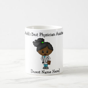 Mug Adjointe en médecine féminine mignonne - Noir / 