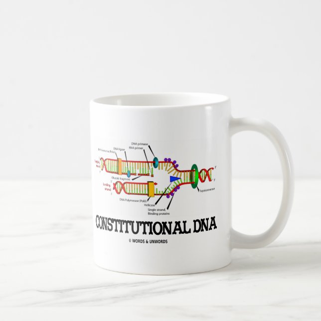 Mug ADN constitutionnelle (reproduction d'ADN) (Droite)