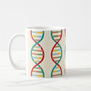 Mug ADN Mid Century Moderne Biologie STEM Crème à