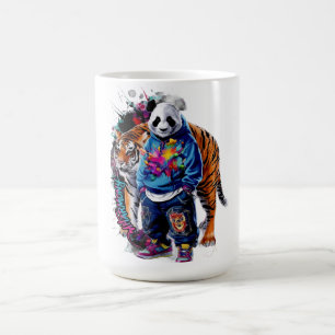 Mug ADOM Premium Panda Artistique et Graphique Tigre p