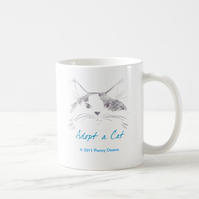 Mug Adoptez un chat (Droite)