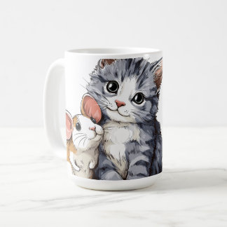 Mug Adorable Cat and Mouse friendship best friends