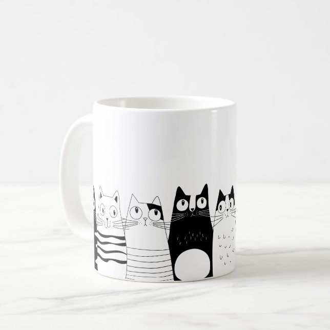 Mug Adorable chat assis (Devant gauche)