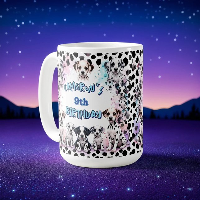 Mug Adorable Dalmatie Chiot Aquarelle Anniversaire (Créateur téléchargé)
