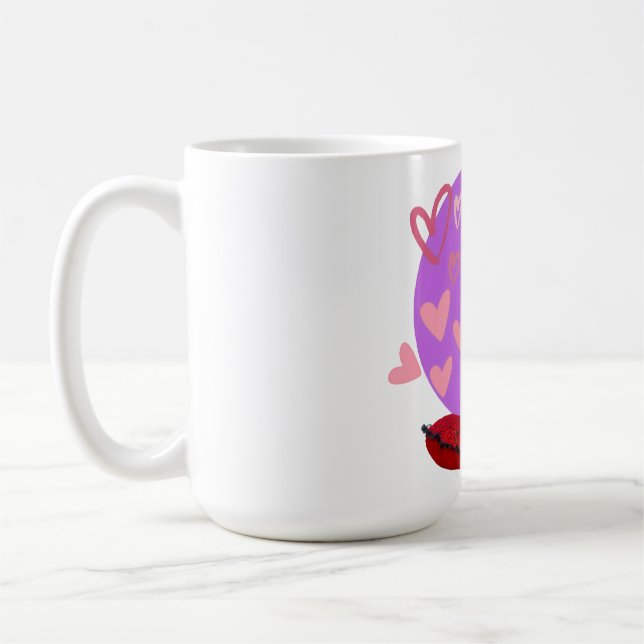 Mug Adorable frienchie puppy with hearts  (Gauche)