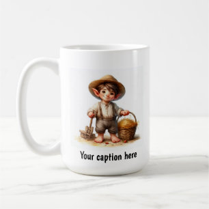 Mug Adorable jeune Munchkin en vêtements Vintages
