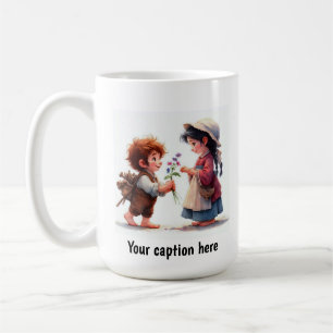Mug Adorable jeune Munchkins en vêtements Vintages