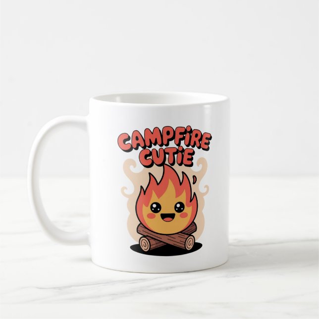 Mug Adorable Kawaii personnage de feu de camp sur Past (Gauche)