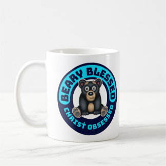 Mug Adorable Ours Noir, Béary Béni Christ Obsédé