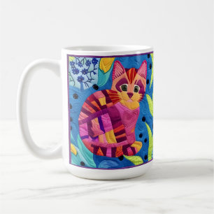 Mug Adorable Petite Kitten Quilt Comme Design