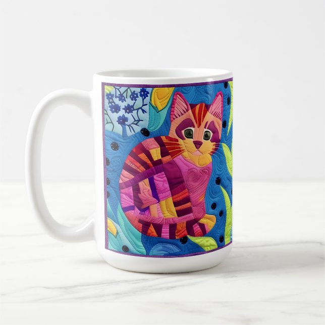 Mug Adorable Petite Kitten Quilt Comme Design (Gauche)