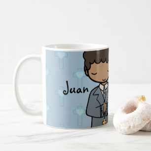 Mug Adorable Première sainte communion nom bleu garçon