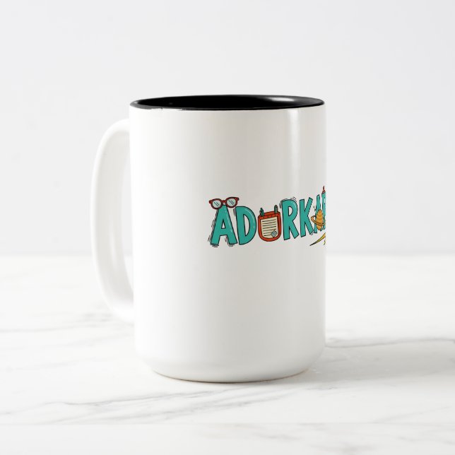 Mug "Adorkable" - La coupe parfaite pour les Nerds (Devant gauche)