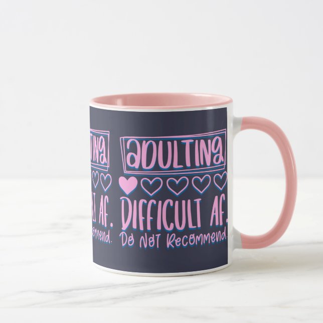 Mug Adulte Adulte Difficile AF Ne Recommanderait Pas (Droite)