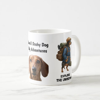 Mug Adventurous Dachshund Hiker Home Is Where My Pack