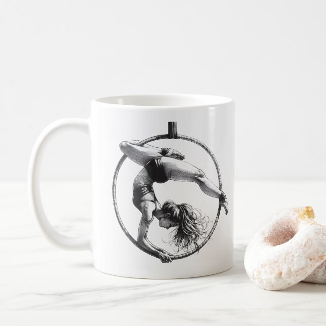 Mug Aerial Hoop Lyra Nom personnalisable (Avec donut)