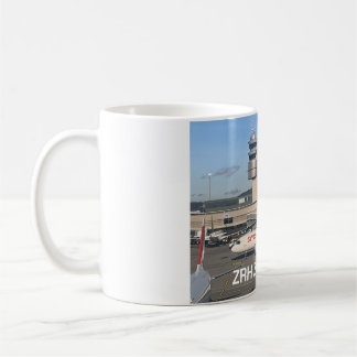 Mug Aéroport de Zurich avec Airbus A320 de Swiss Airli