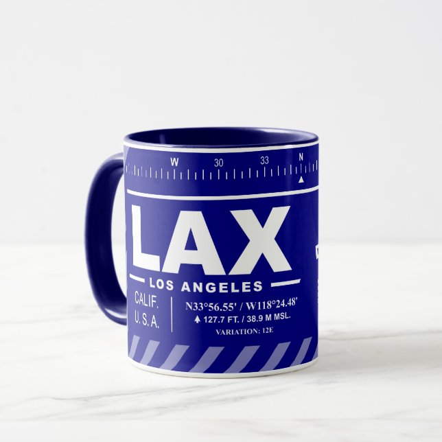 Mug Aéroport international de Los Angeles LAX (Devant gauche)