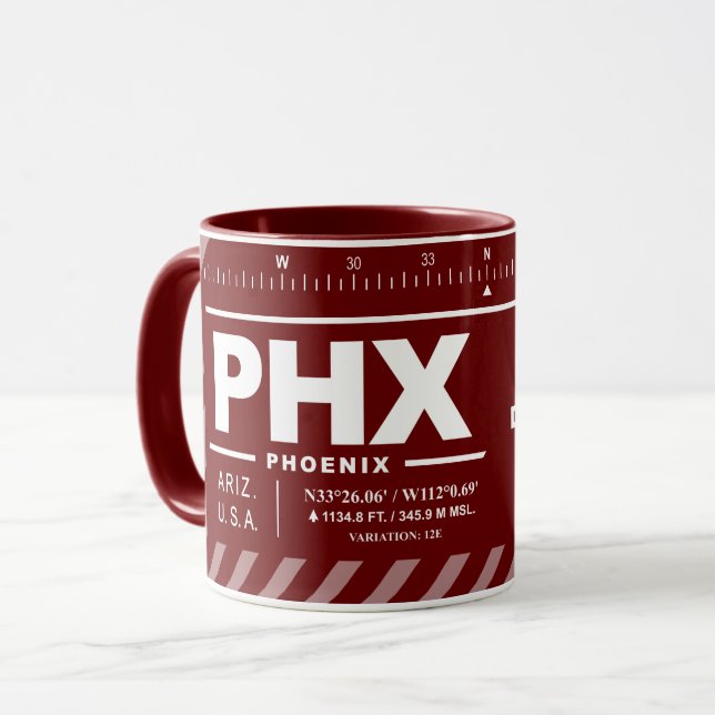 Mug Aéroport international Phoenix Sky Harbour (Devant gauche)