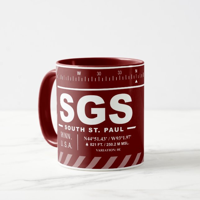 Mug Aéroport municipal de St Paul Sud Fleming Field (Devant gauche)