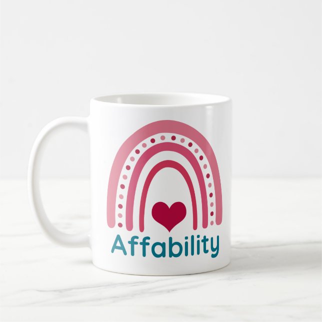 Mug Affability Viva Magenta Boho Arc-en-ciel (Gauche)