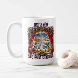 Mug Affichage de la fenêtre de Noël confortable