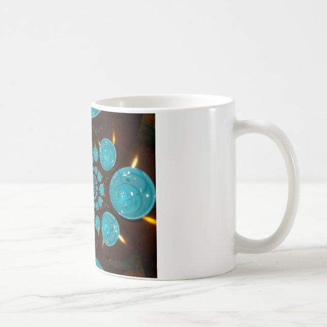 Mug Affichage éblouissant des lumières cyanes Kaleidos (Droite)