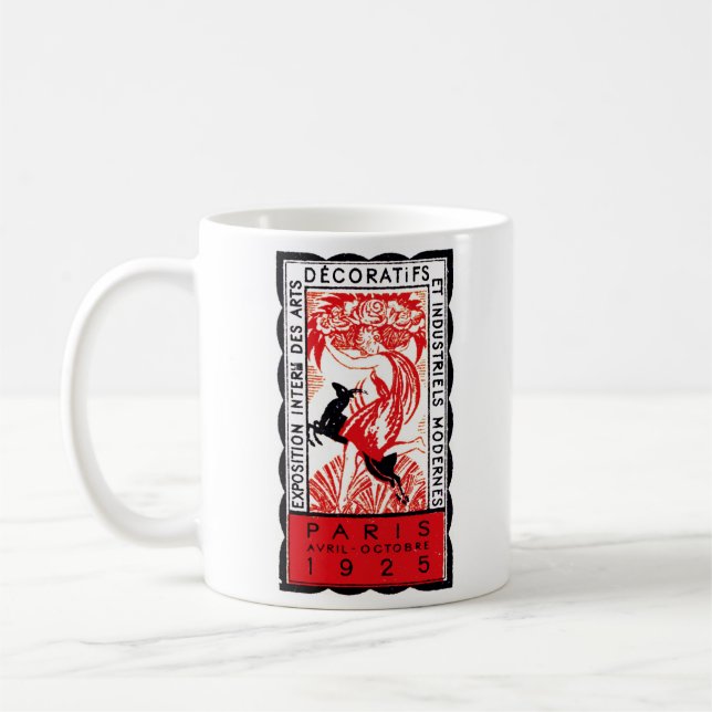 Mug Affiche 1925 d'art déco de Paris (Gauche)