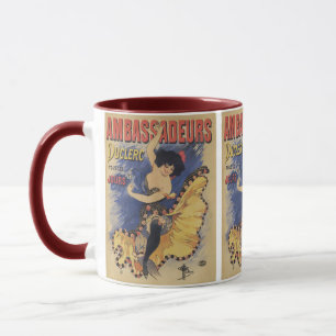 Mug Affiche ancienne Art nouveau danseuse française