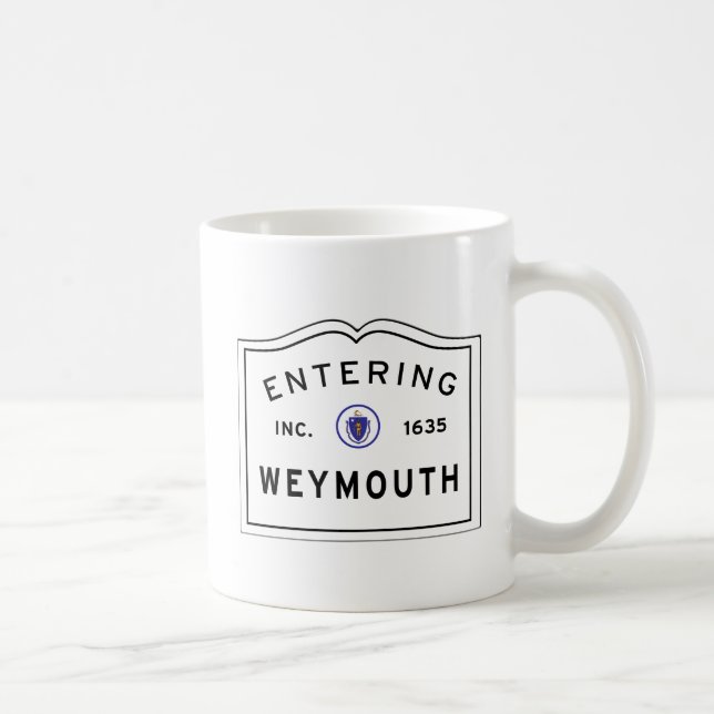 Mug Affiche de bienvenue entrante de Weymouth (Droite)