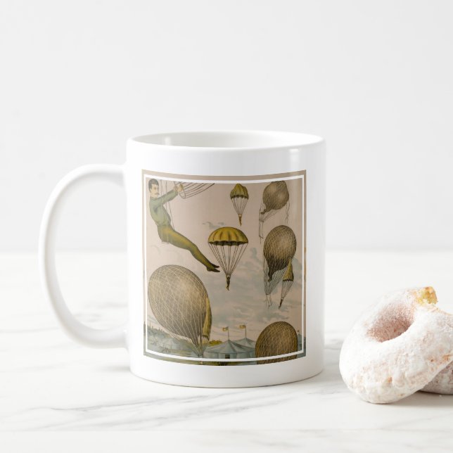 Mug Affiche De Cirque D'Un Ballon Aérien (Avec donut)