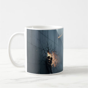Mug Affiche de couple de héros s'embrassant devant un