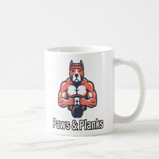 Mug Affiche de fitness pour chien musclé Paws & Planks