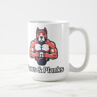 Mug Affiche de fitness pour chien musclé Paws & Planks