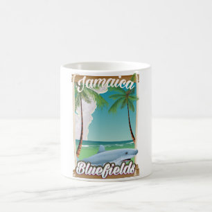 Mug Affiche de vacances à la plage de Bluefields, Jama