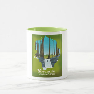 Mug Affiche de vacances du parc national de Yosemite.