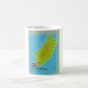Mug Affiche de voyage carte Elba Italie